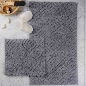 طقم دعاسة أرضية بيجونيا تركي فرو - قطعتين - رمادي