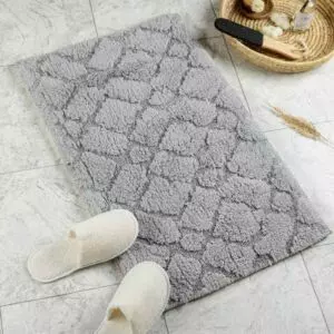 دعاسة أرضية فيانا تركي فرو 50x80 سم - رمادي فاتح