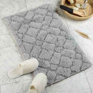 دعاسة أرضية فيانا تركي فرو 50x80 سم - رمادي فاتح