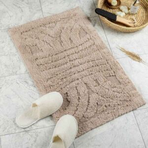 دعاسة أرضية هيرينج بون تركي فرو 50x80 سم - بيج