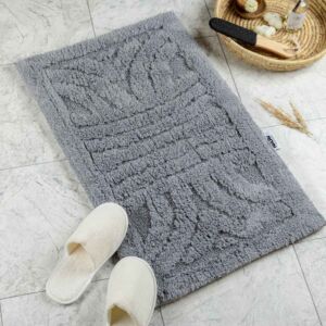 دعاسة أرضية هيرينج بون تركي فرو 50x80 سم - رمادي