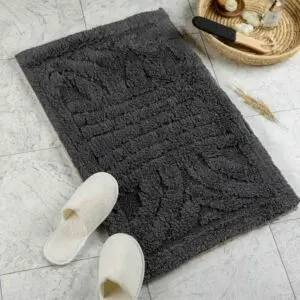 دعاسة أرضية هيرينج بون تركي فرو 50x80 سم - أسود