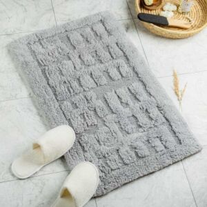 دعاسة أرضية بابيون تركي فرو 50x80 سم - رمادي فاتح