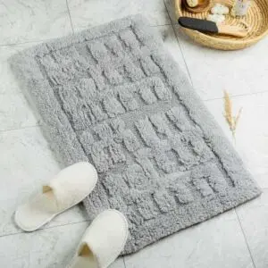 دعاسة أرضية بابيون تركي فرو 50x80 سم - رمادي فاتح