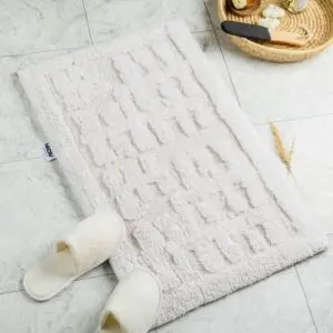 دعاسة أرضية بابيون تركي فرو 50x80 سم - كريمي