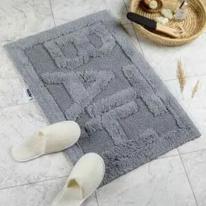 دعاسة أرضية باث تركي فرو 50x80 سم - رمادي