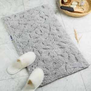 دعاسة أرضية لوتس تركي فرو 50x80 سم - رمادي فاتح