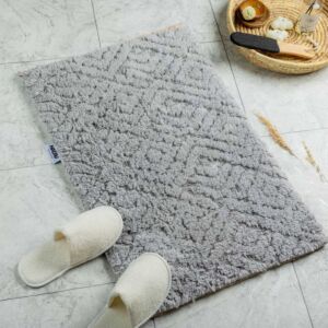 دعاسة أرضية بيجونيا تركي فرو 50x80 سم - رمادي فاتح