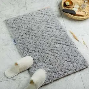 دعاسة أرضية بيجونيا تركي فرو 50x80 سم - رمادي فاتح