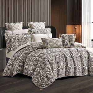 طقم لحاف مزدوج قطن صيفي آسوس - 10 قطع - متعدد الألوان