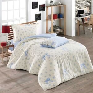 طقم لحاف أطفال كوين 4 قطع فيوليت - كريمي وازرق