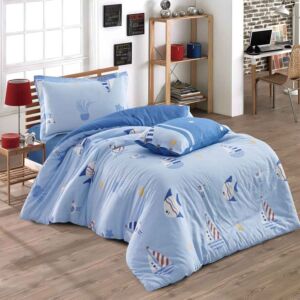 طقم لحاف أطفال كوين 4 قطع فيوليت - ازرق فاتح