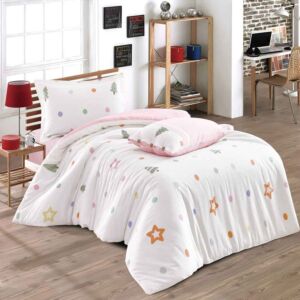 طقم لحاف أطفال كوين 4 قطع فيوليت - ابيض