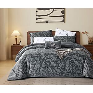 طقم لحاف راما شتوي مزدوج 7 قطع 260x240 سم - اسود