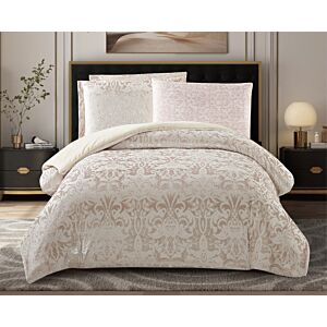 طقم لحاف شتوي مفرد ونص قرطبة - 4 قطع - بيج