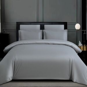 طقم لحاف مزدوج صيفي بلانكا فندقي - 7 قطع - رمادي
