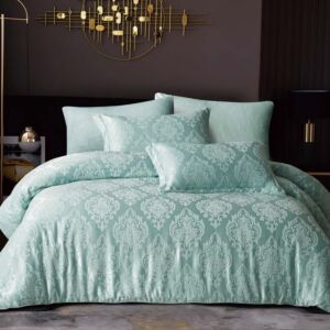 طقم لحاف ناتشورال شتوي كوين 200x150 سم مخمل جاكارد 4 قطع - تيفاني