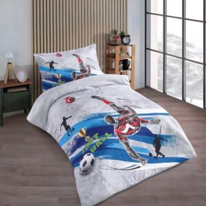 طقم لحاف ليما أطفال صيفي خفيف مفرد ونص قطعتين - ابيض ومتعدد الالوان