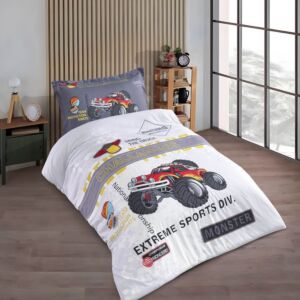 طقم لحاف ليما أطفال صيفي خفيف مفرد ونص قطعتين اكستريم - أبيض ومتعدد الالوان