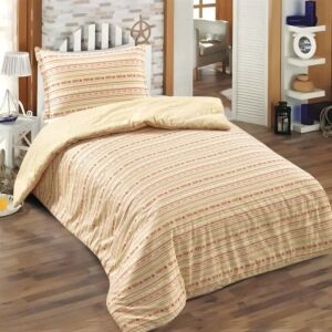 طقم لحاف مفرد ونص صيفي قطن ربيع - قطعتين - بيج فاتح