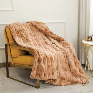 بطانية أوشن ثقيلة فرو ناعم 230x180 سم - بيج