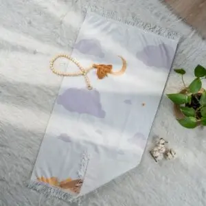 سجادة صلاة أطفال 50x90 سم - سكري وموف فاتح