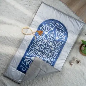 سجادة صلاة 70x120 سم - رمادي ومتعدد الالوان