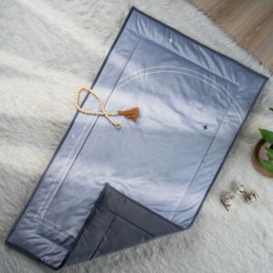 سجادة صلاة 70x120 سم - رمادي