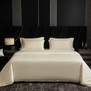 طقم لحاف دينا صيفي مقاس كوين 5 قطع - كريمي