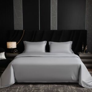 طقم لحاف دينا صيفي مزدوج من التنسل 7 قطع - رمادي