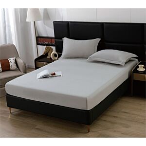 طقم شرشف مطاط صيفي مفرد ونص شارم - قطعتين - رمادي