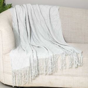 بطانية شال خفيفة دان - 130x170 سم - رمادي فاتح