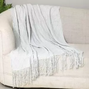 بطانية شال خفيفة دان - 130x170 سم - رمادي فاتح