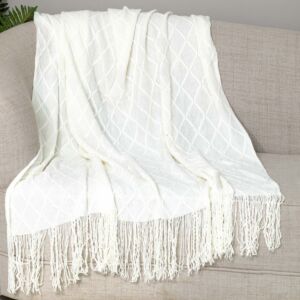 بطانية شال خفيفة دان - 130x170 سم - كريمي