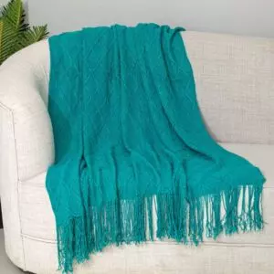 بطانية دان شال خفيفة - 130x170 سم - اخضر غامق