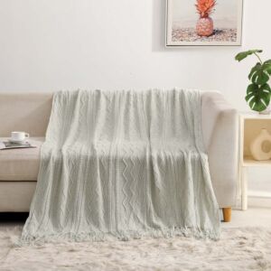 بطانية دان شال خفيفة بامبو - 130x170 سم - رمادي فاتح