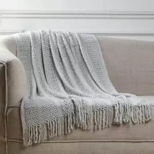 بطانية دان شال خفيفة - 130x170 سم - رمادي فاتح