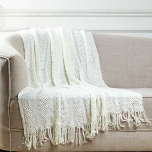 بطانية دان شال خفيفة - 130x170 سم - كريمي