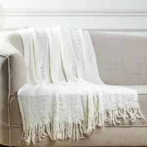 بطانية دان شال خفيفة - 130x170 سم - كريمي