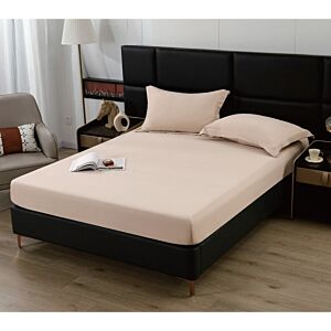 طقم شرشف مطاط صيفي مزدوج شارم - 3 قطع - بيج