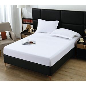 طقم شرشف مطاط صيفي مزدوج شارم - 3 قطع - ابيض