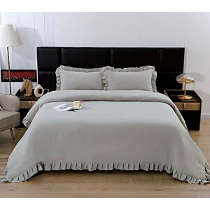 طقم غطاء لحاف شارم صيفي مفرد ونص - 4 قطع - رمادي