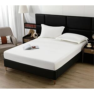 طقم شرشف مطاط شارم صيفي كوين - قطعتين - كريمي