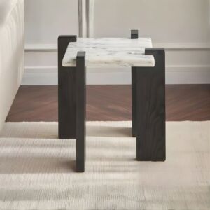 طاولة جانبية جوستن سطح رخام طبيعي