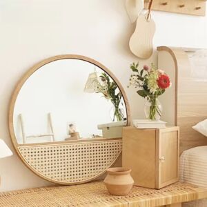 مرآة حائط فيونيكا - بني فاتح 60 سم