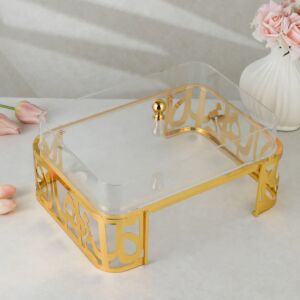 علبة تقديم اكريلك كاي - ذهبي