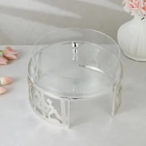 علبة تقديم اكريلك كايا - فضي