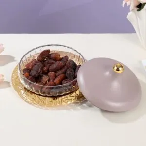 تمرية متوسطة زجاج من جوار - بنفسجي وذهبي