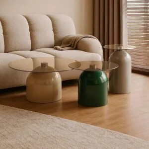 طاولة قهوة 3 قطع رومانا - بني ومتعدد الالوان