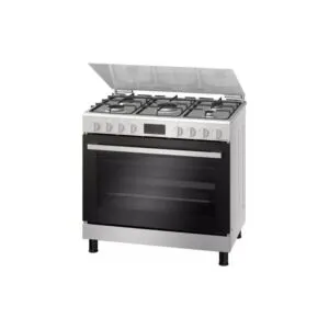 فرن غاز بوش 5 شعلات 125 لتر - فضي واسود